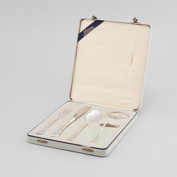 A set of 5 pcs sterling silver cutlery, W&S Sorensen. Denmark. First half of the 20th century.