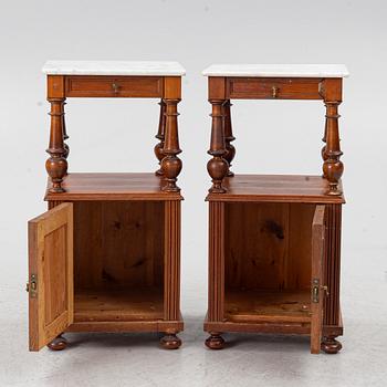 A pair of bedside tables, second half of the 19th century.
