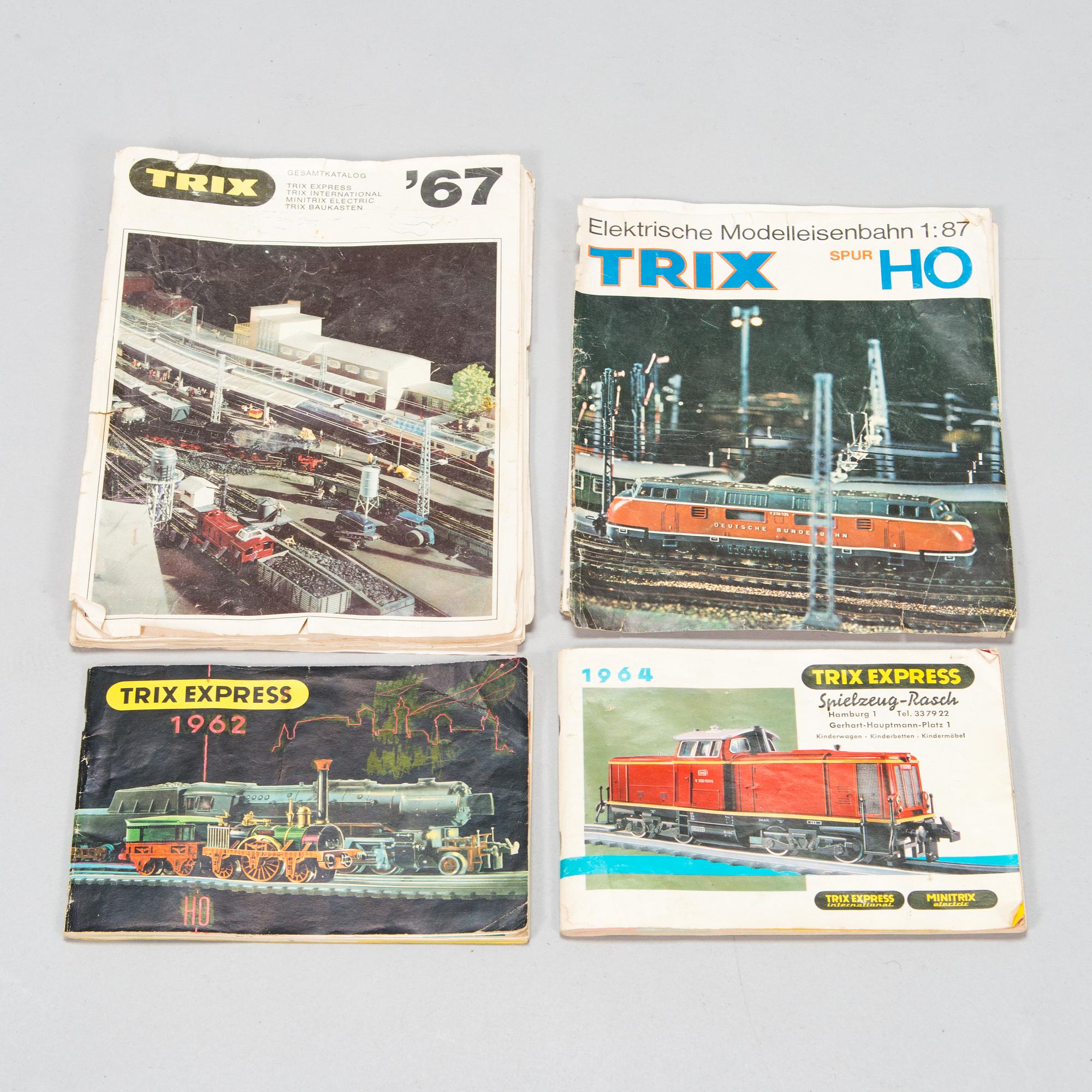 Modelljärnväg med tillbehör, Trix Express, skala HO, Tyskland, 1900-talets mitt.