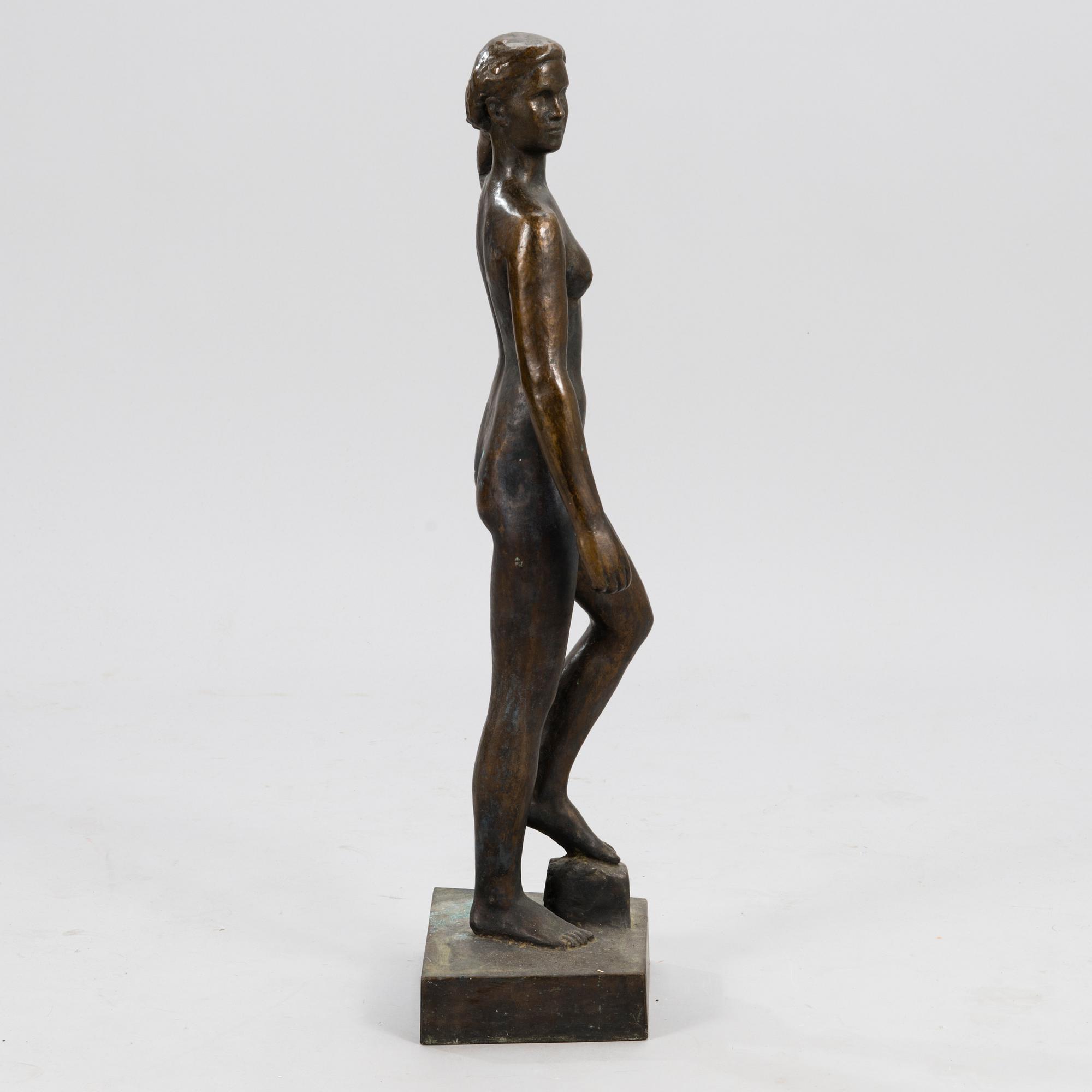 VILJO SAVIKURKI, sculpture, bronze, signed and dated -57.