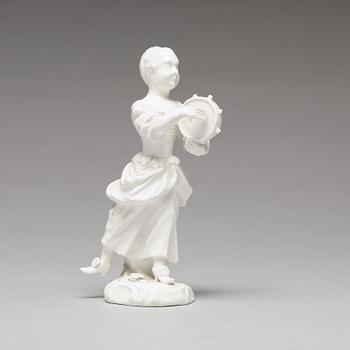 FIGURIN, mjukt porslin. Marieberg, 1700-tal.
