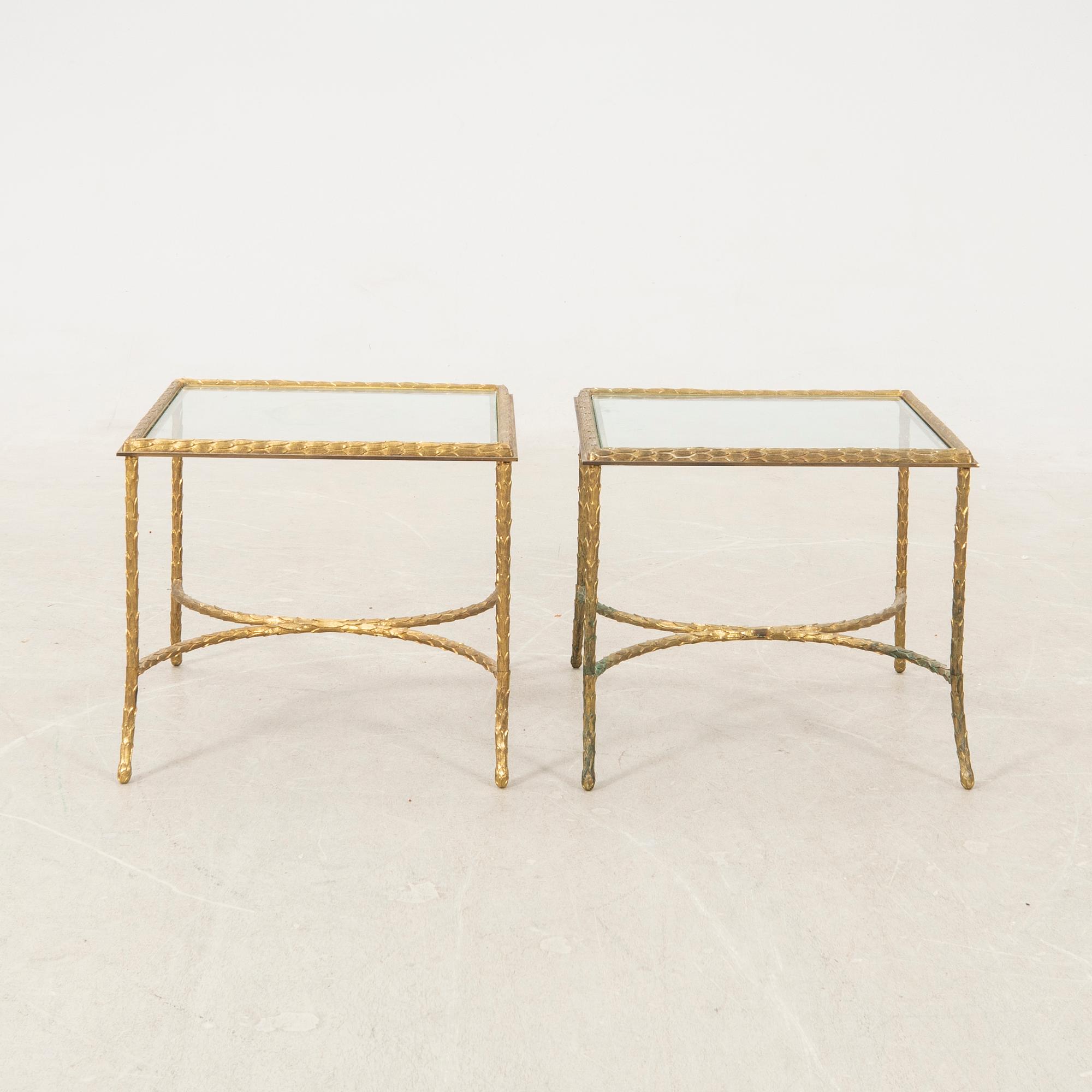 Side table, a pair, probably France, 1950s.