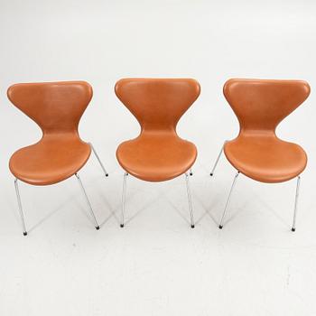 Arne Jacobsen, stolar, 6 st, "Sjuan", Fritz Hansen, Danmark.