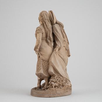 A terracotta sculpture by Antonio Peñas y Leon, Spain, 1883.