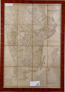 RESKARTA öfver Sverige. C. Akrell 1855.