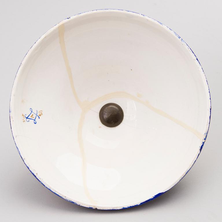 A FRENCH SÈVRES STYLE URN, porcelain and gilt bronze, latter half of the 19th century.