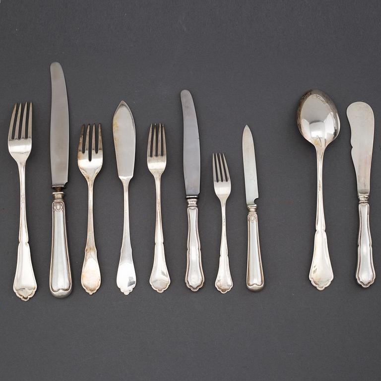 68 pcs of 1920s/1930s silver flatware, Landskrona, Sweden.