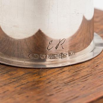 Eero Rislakki, A pair of silver and teak candlesticks. Kultakeskus, Hämeenlinna 1963.