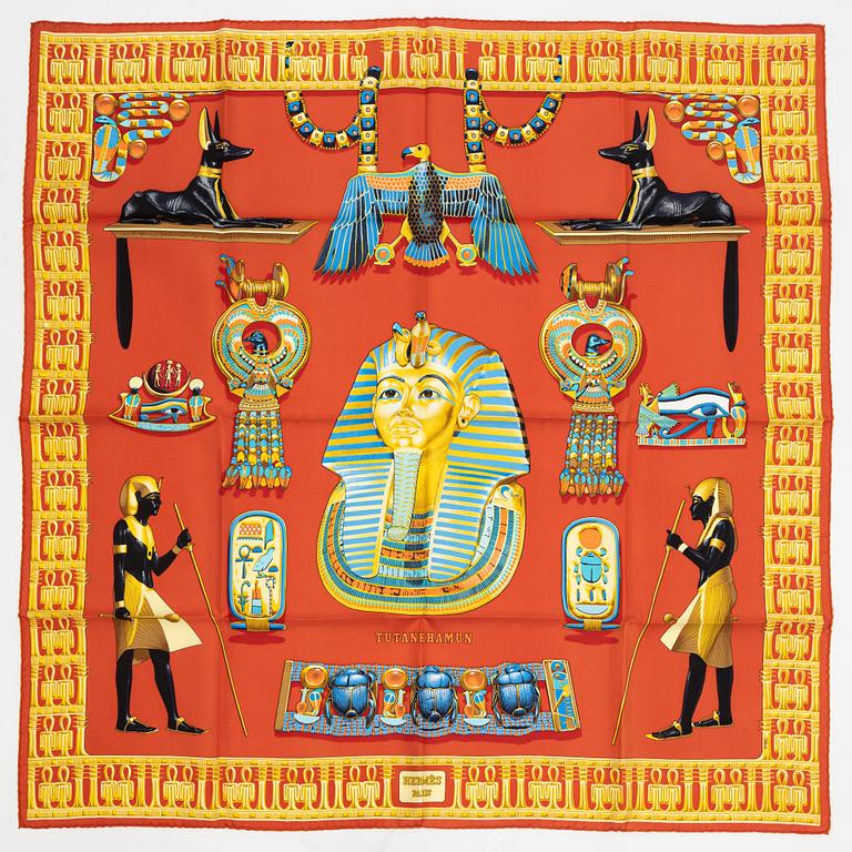 Hermès, a silk scarf 'Tutankhamun'.