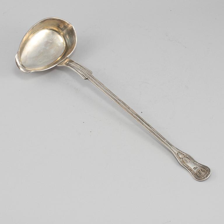 SOPPSLEV, silver, Gustaf Theodor Folcker, Stockholm, 1857. Vikt 260 g.