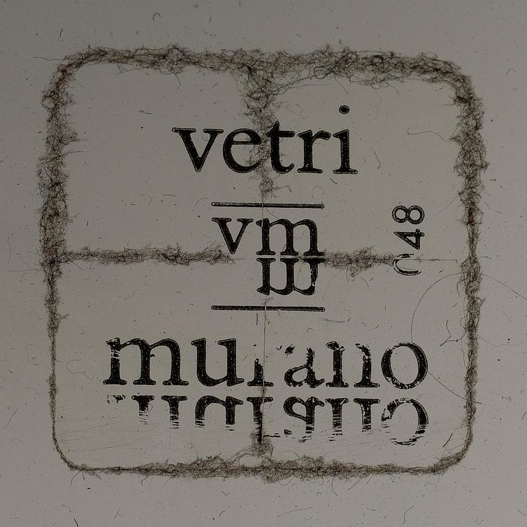 ANGELO MANGIAROTTI, PÖYTÄVALAISINPARI. Lesbo. Suunniteltu 1966-67. Tarramerkintä: Murano Vetri 048.