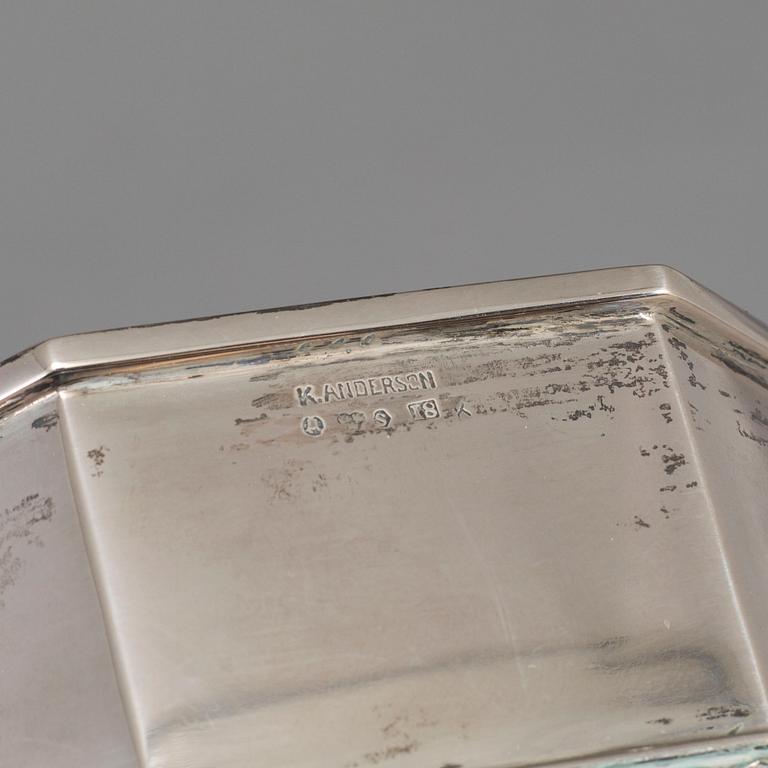 A silver box from K Anderson, Stockholm, 1935.