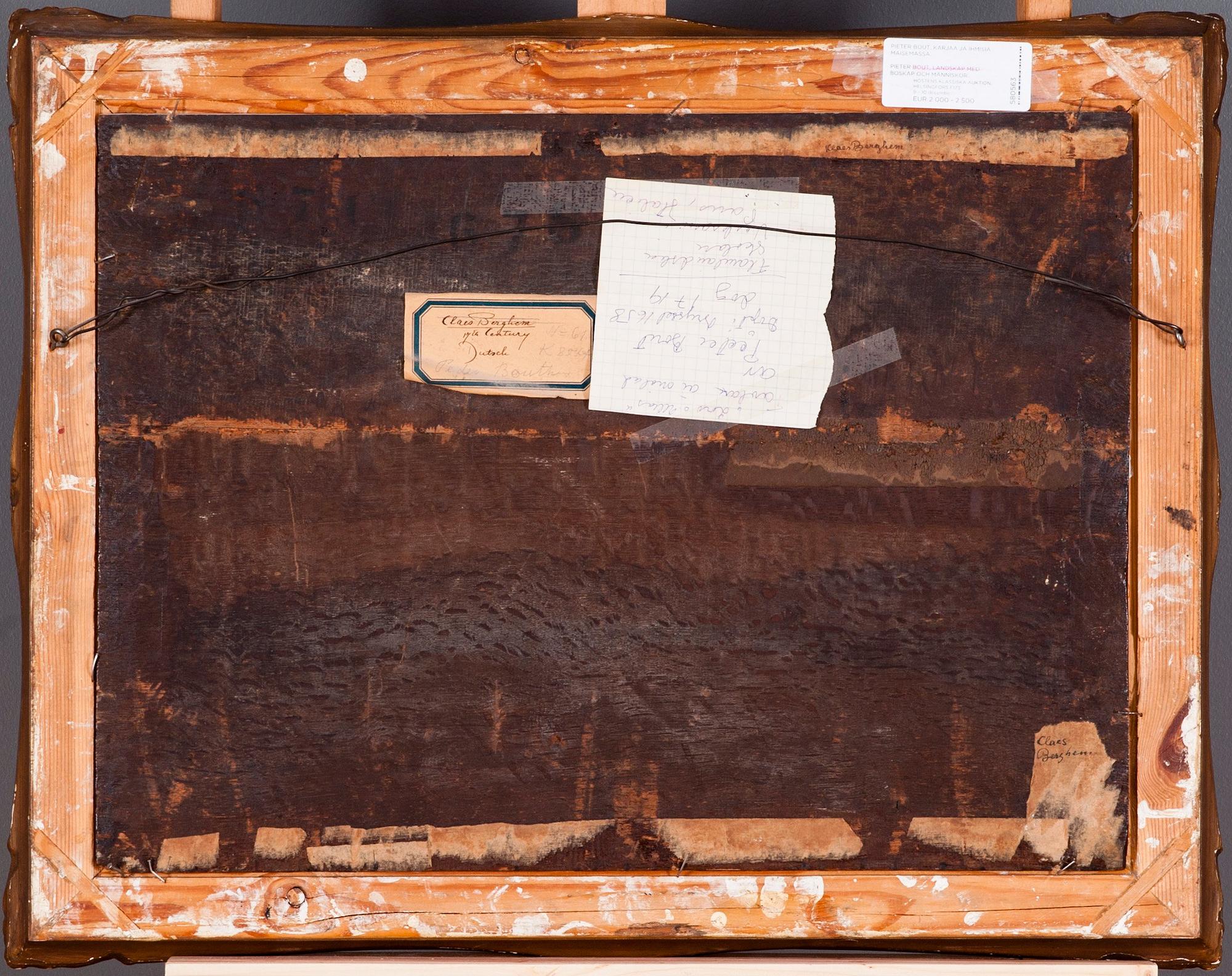 Pieter Bout, LANDSCAPE WITH CATTLE AND PEOPLE.