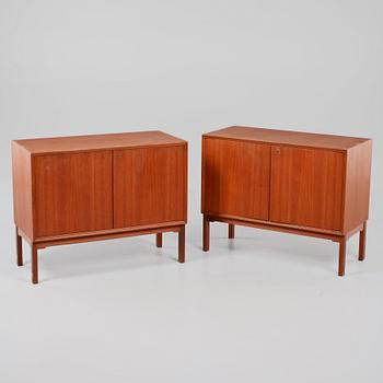 SIDEBOARDS, ett par, BOKHYLLEUPPSATSER, ett par, Sverige, 1950/1960-tal.