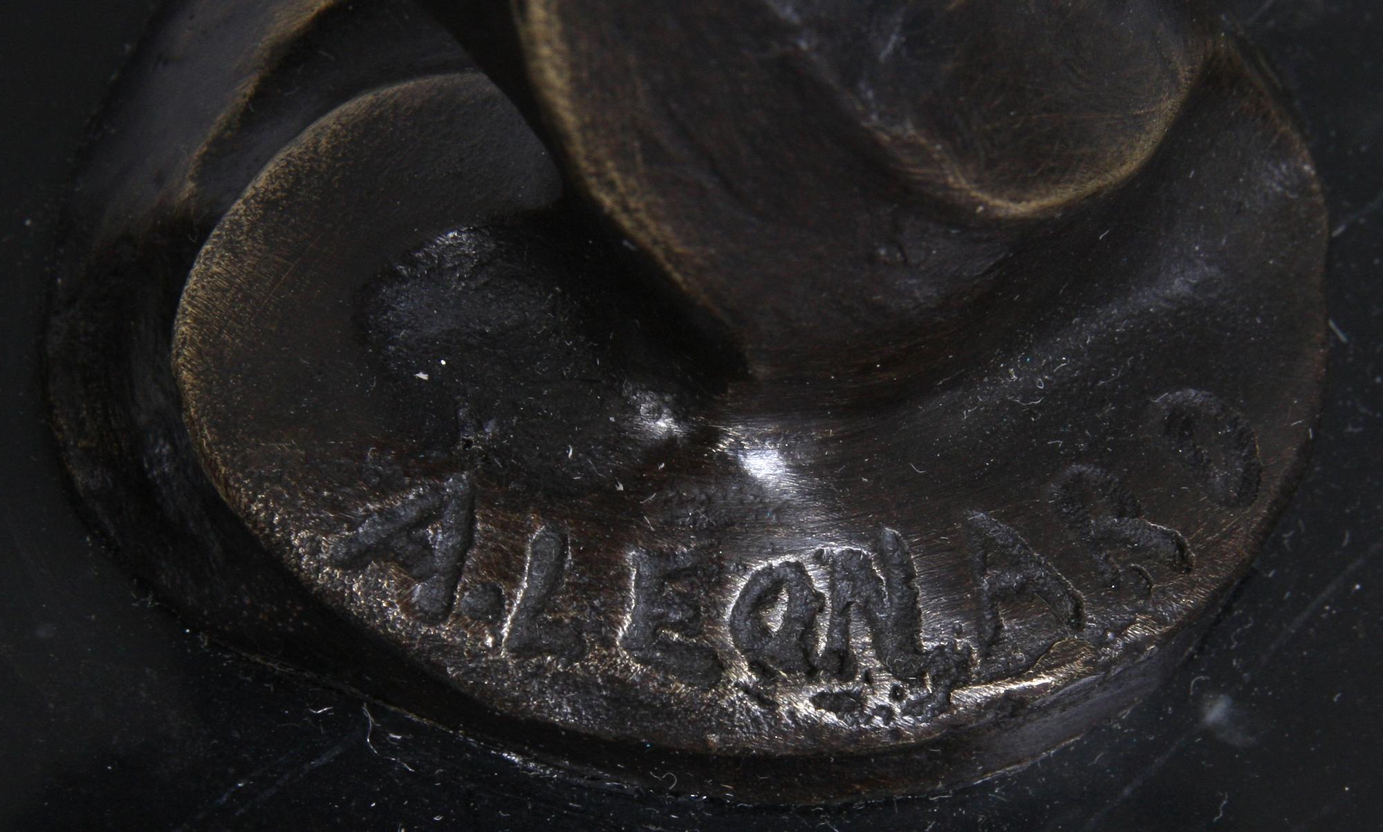 SKULPTUR, brons, märkt A. Leonard, 2000-tal.