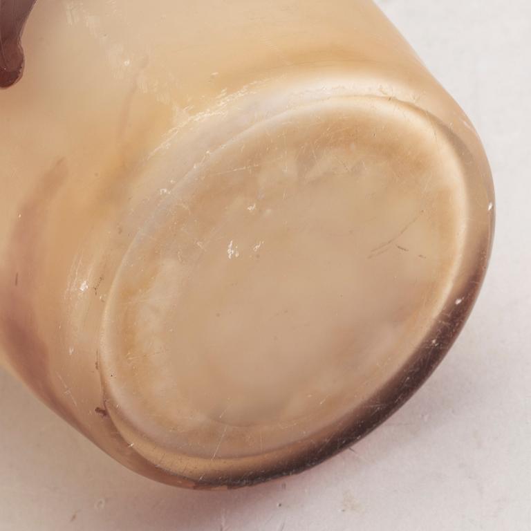 A VAL SAINT LAMBERT GLASS VASE.