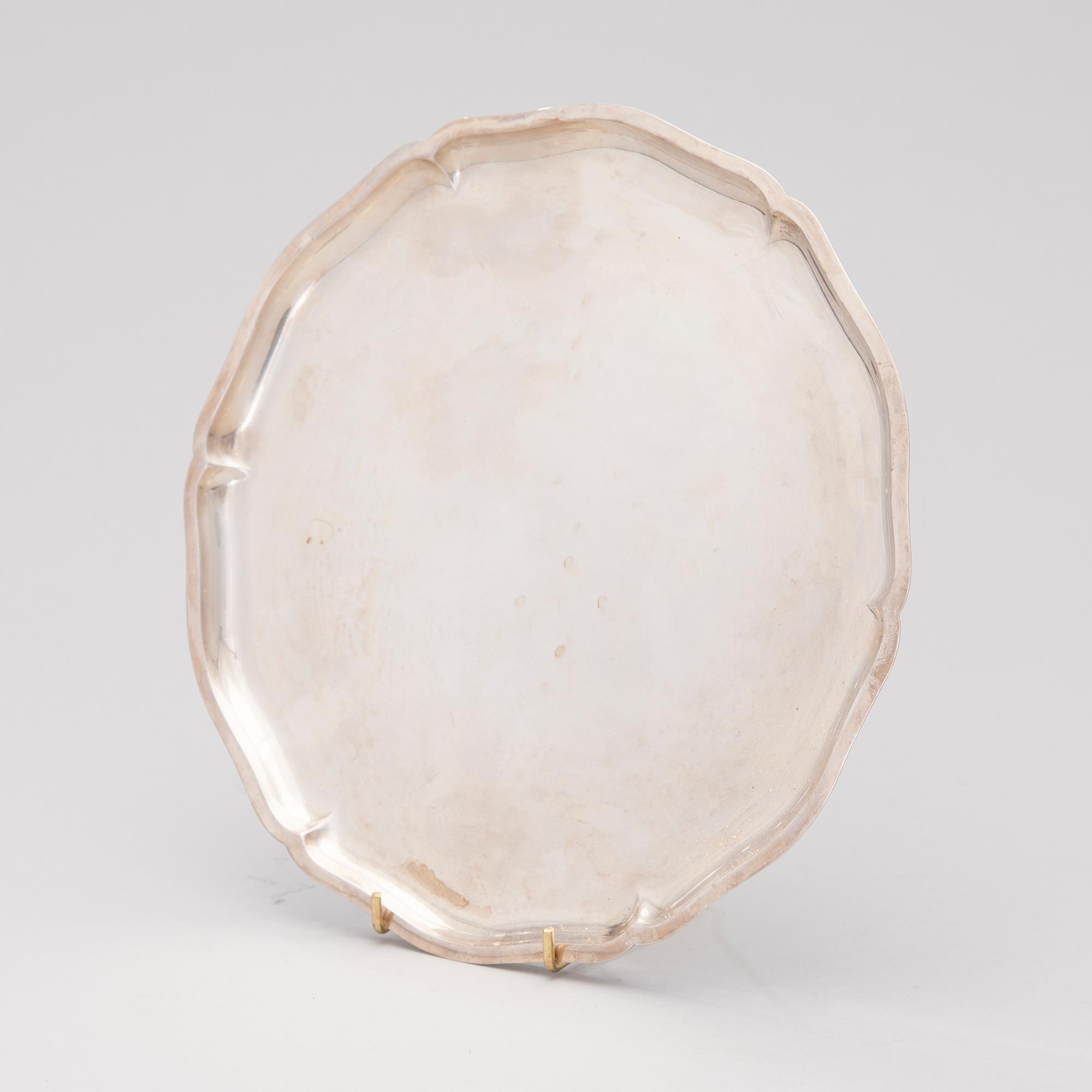A 20th century German Silver Tray, marks of Wilhelm Binder, Schwäbisch Gmünd.
