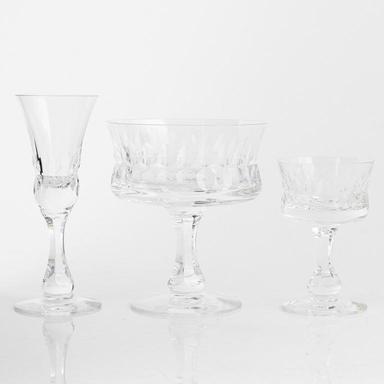 Göran Wärff, a 46-piece 'Prince' glass service, Kosta, Sweden.