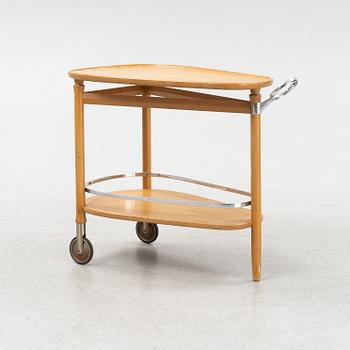 Axel Larsson, serveringsvagn, modell "1303", Svenska Möbelfabrikerna Bodafors, 1900-talets mitt.