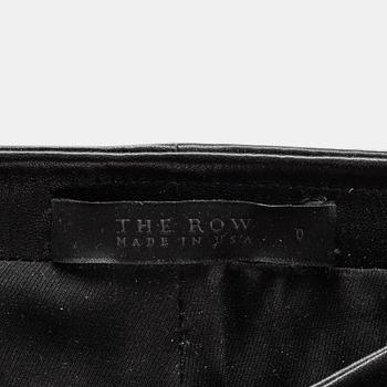The Row, a pair of black leather pants "Jellerton", size 0.