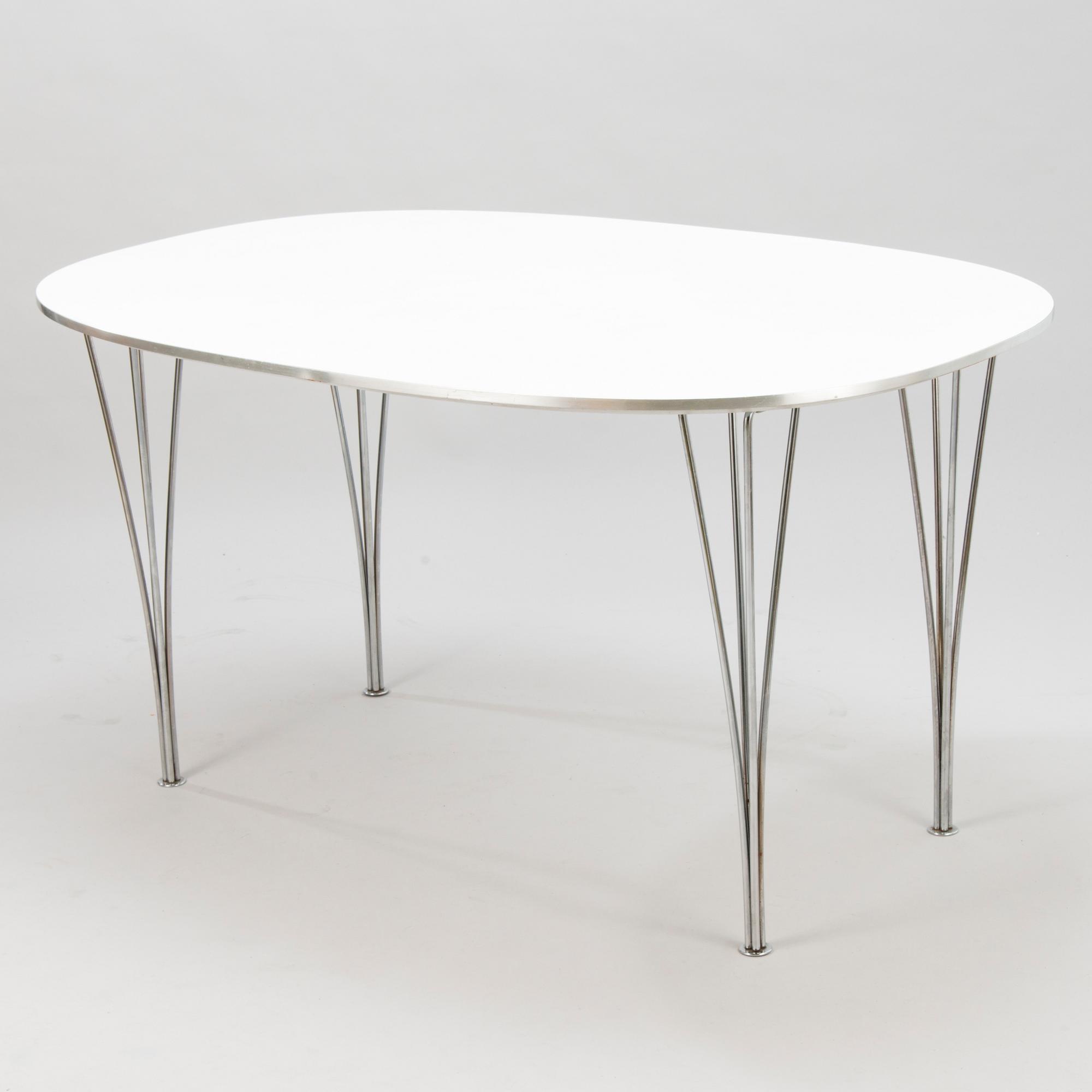 BRUNO MATHSSON & PIET HEIN, RUOKAPÖYTÄ, "Supperellips", . Fritz Hansen, Tanska.