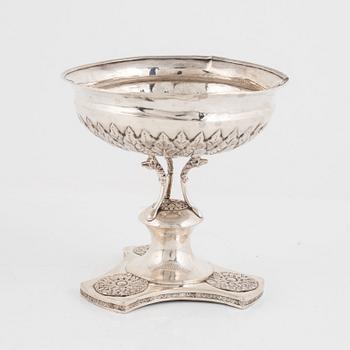 A Swedish Silver Empire Bowl, mark of Carl Fredrik Lillja d ä, Karlskrona 1828.