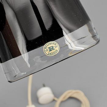 BORDSLAMPOR, ett par, glas, Reijmyre, 1950/60-tal.