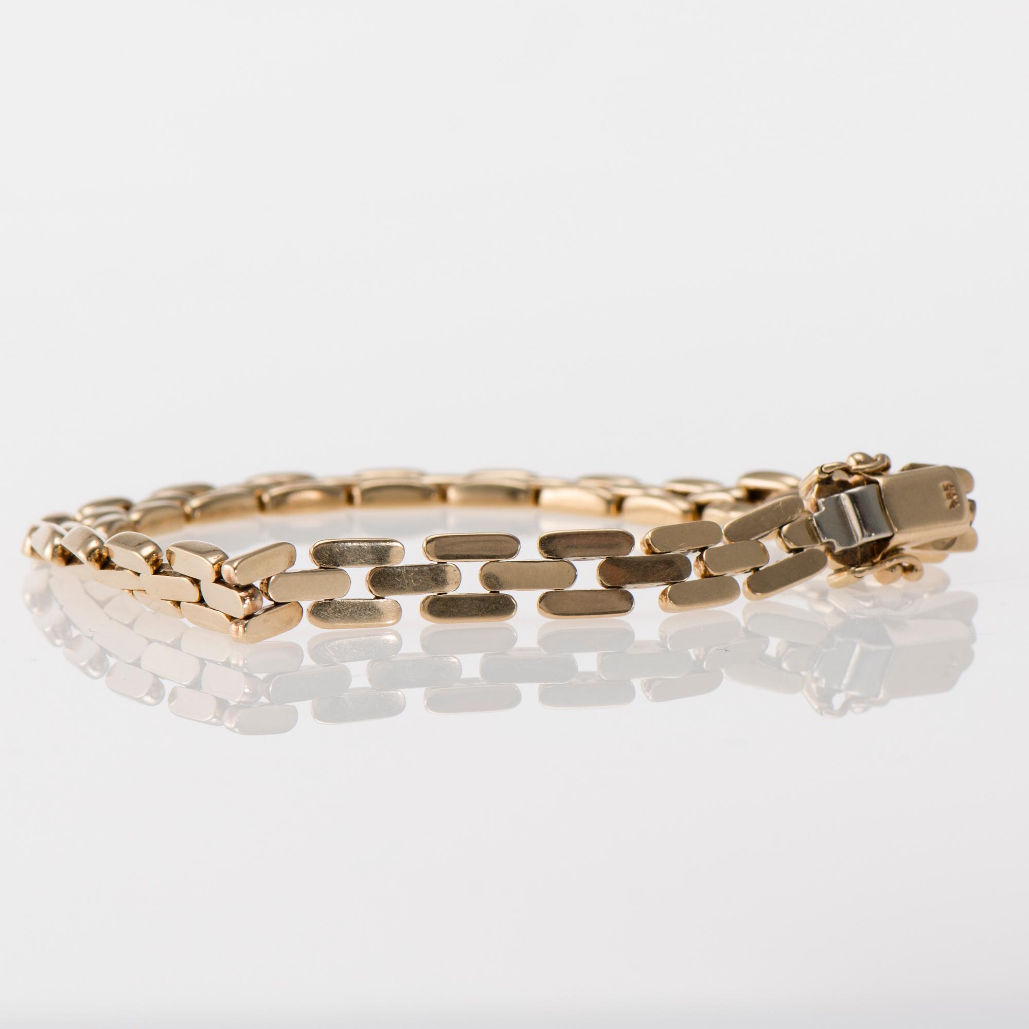 ARMKED, 14K guld. Vikt ca 13,7 g.