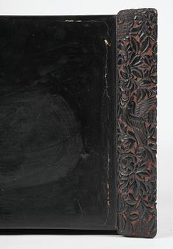 A lacquer display cabinet, late 19th century.