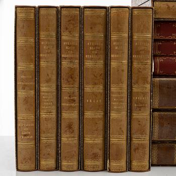 Bokverk, "Svenska Slott och Herresäten", 12 volymer (9+3) samt "Danske Herregaarde ved 1920", 3 volymer.