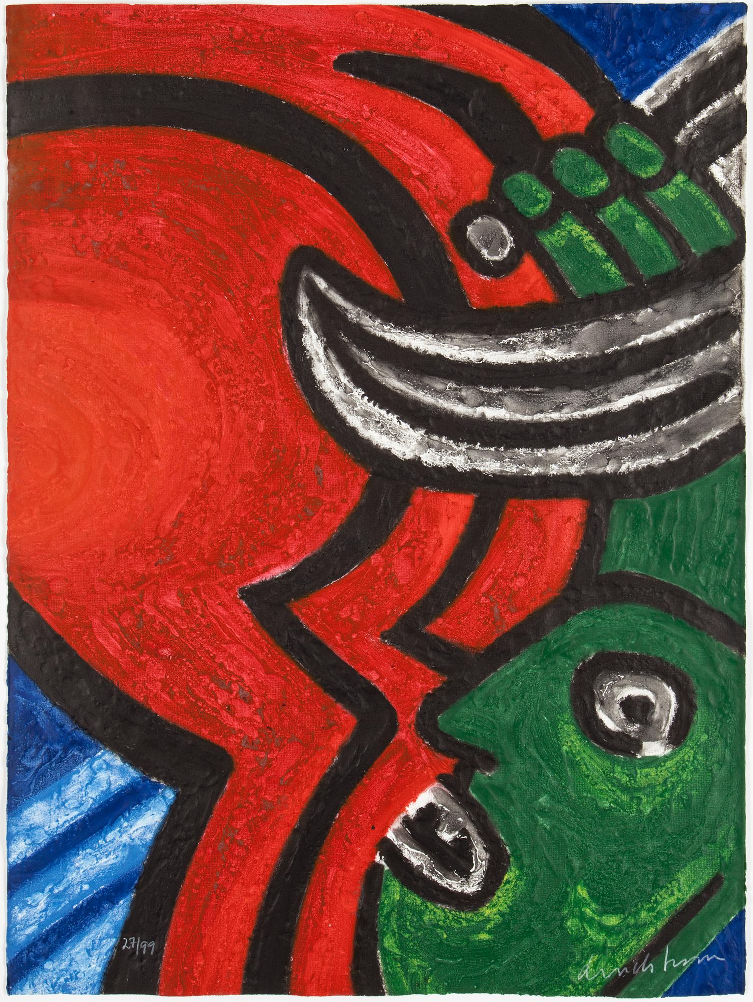 BENGT LINDSTRÖM, portfolio with 12 carborundum in colours, signed Lindström and numbered 27/99.