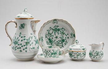 KAFFESERVIS, 27 del, porslin, Meissen, 1900-talets senare hälft.