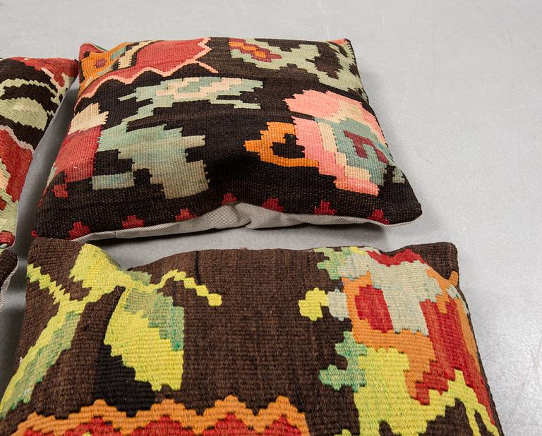 Six kelim pillows.