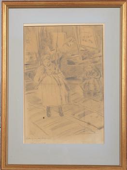 ÅKE GÖRANSSON, teckning, osignerad, intygad av Arne Stubelius.