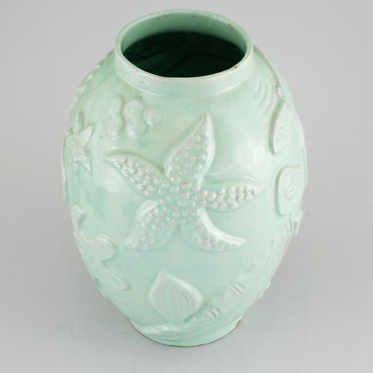 A earthenware vase by Anna-Lisa Thomson for Upsala Ekeby, around the mid 20th century.