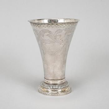 A swedish silver beaker, mark of Lars Löfgren, Hudiksvall 1812.