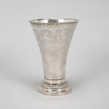 Lars Löfgren, bägare, silver, Hudiksvall 1812.