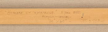 JORGE CASTILLO, oil on canvas, signed, dated New York 1985 on verso.