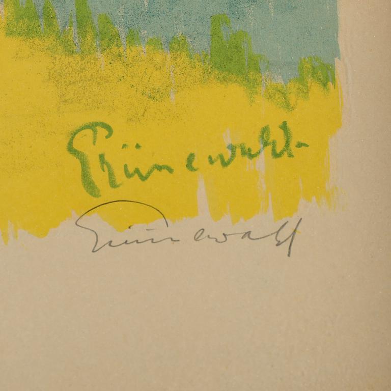 ISAAC GRÜNEWALD, litografi, signerad och numrerad 182/200.