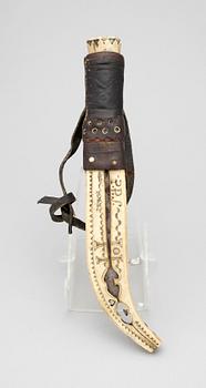 BRUKSKNIV, samisk, sign P.P.S., enl uppgift Finland, 1800-tal.