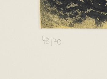 André Masson, etching in colours. Signed and numbered 48/70.