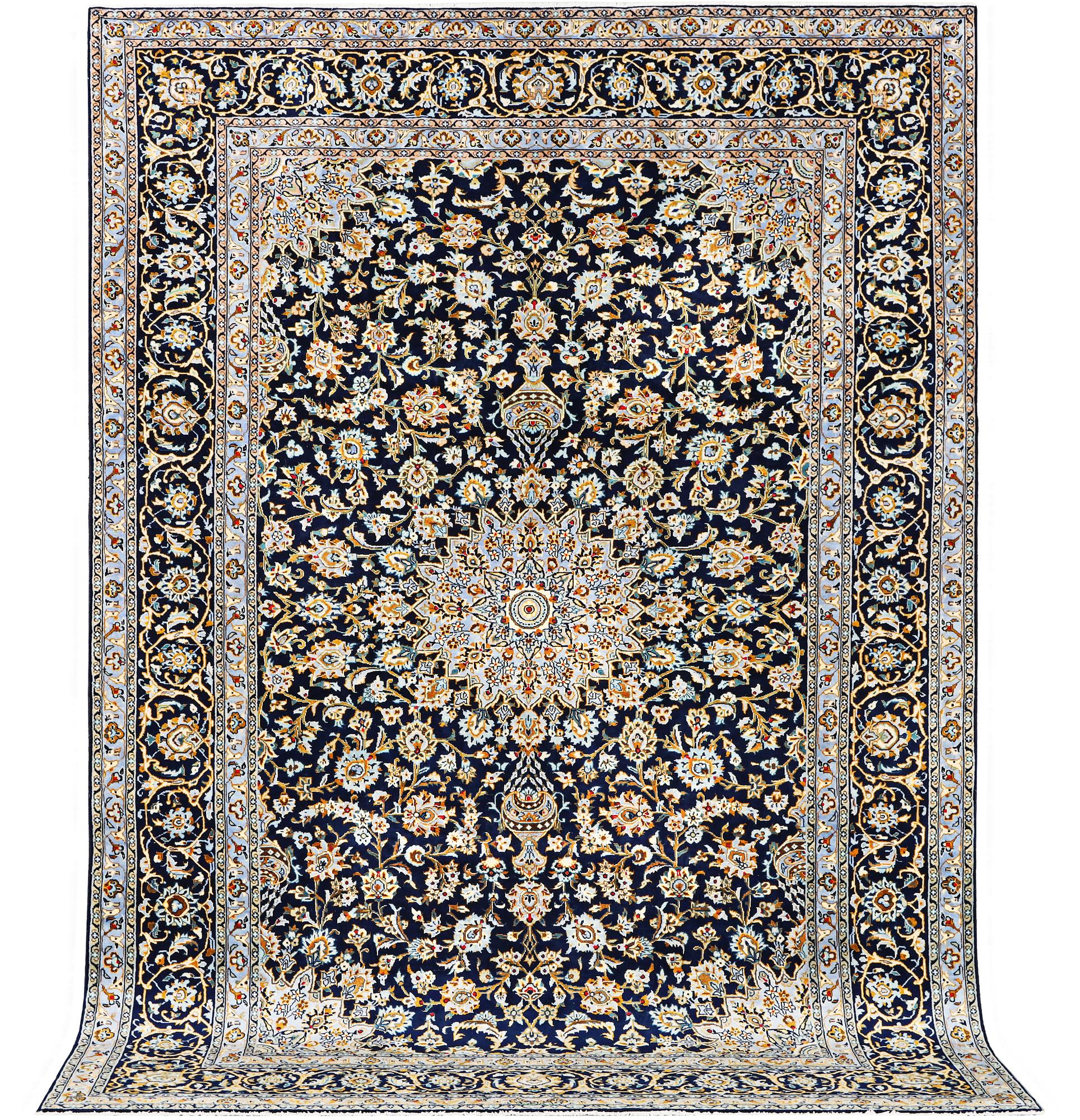 A Kashan carpet, c. 343 x 236 cm.