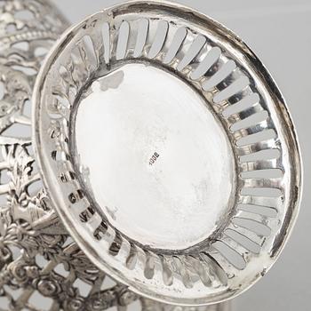 A Rococo style silver 800 sweet-meat basket, 20th Century.