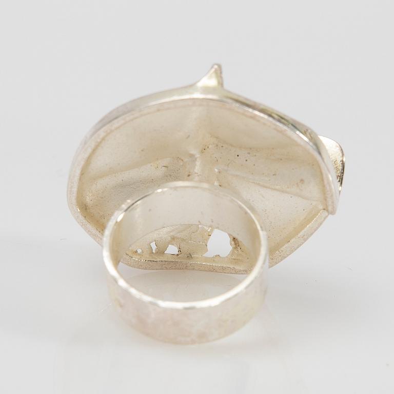 Björn Weckström, ring, "Jaaras dream", silver, Lapponia, 1970s.