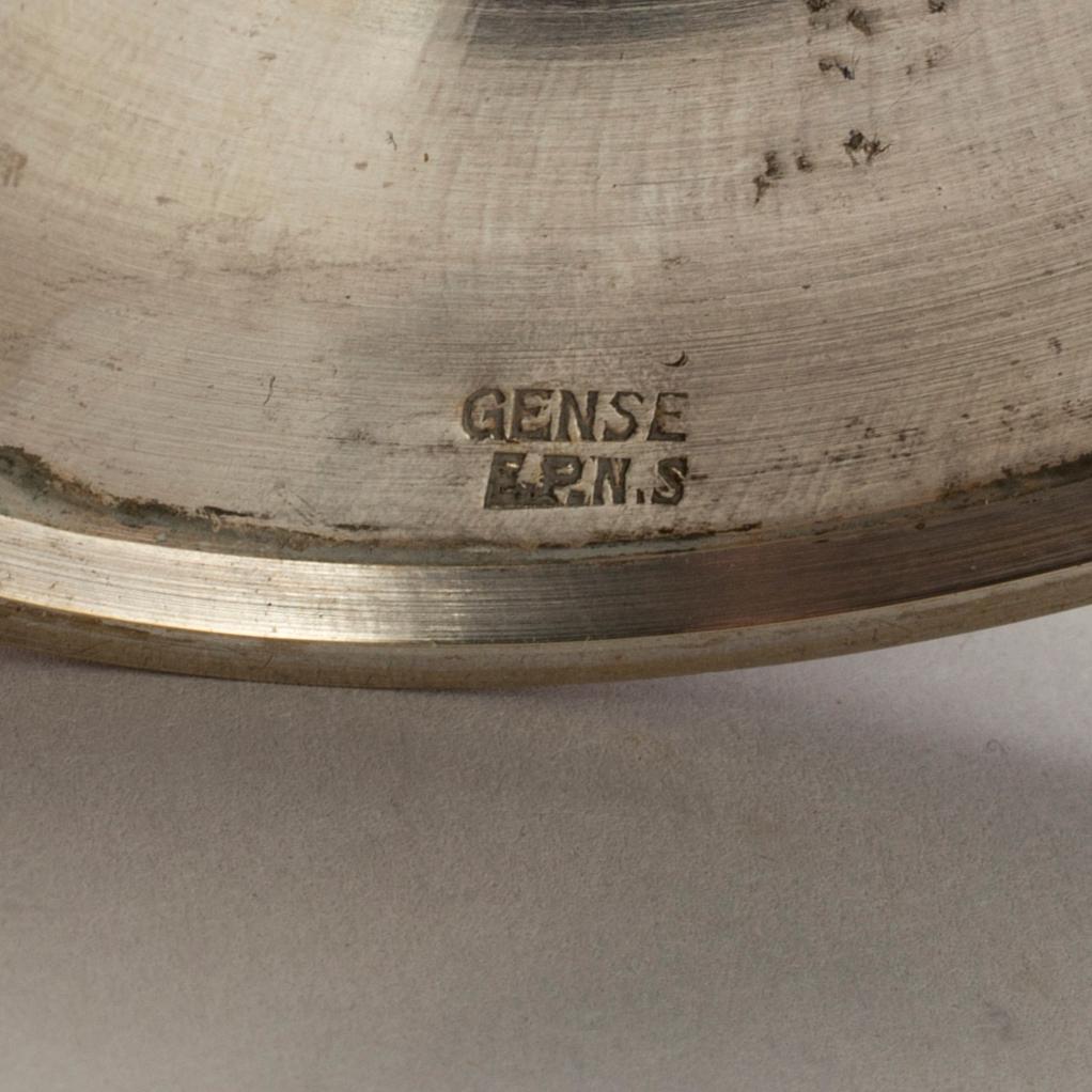 LJUSSTAKAR, tre stycken, nysilver, Gense. 1900-talets andra hälft.