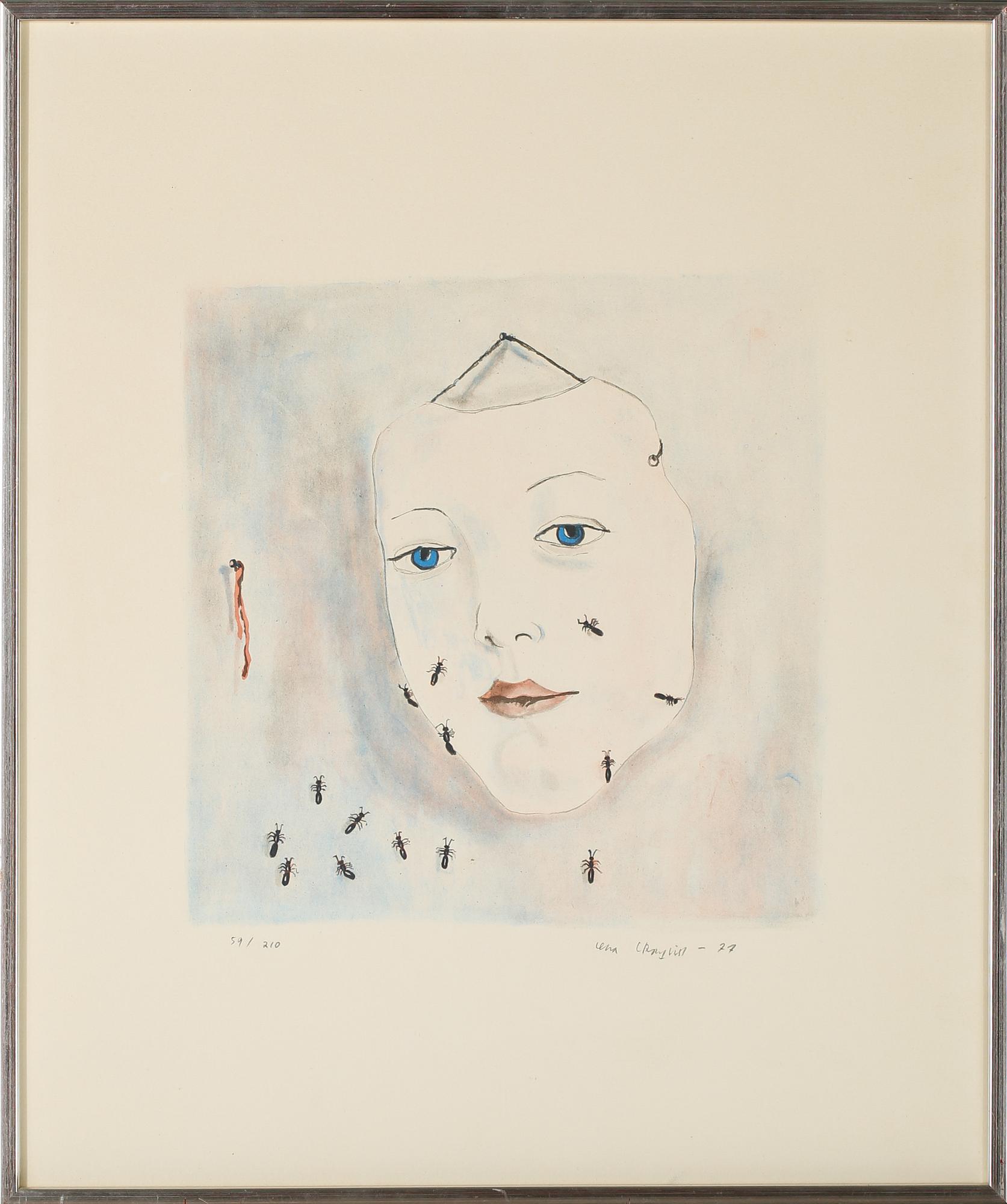 LENA CRONQVIST, färglitografi, signerad, numrerad 59/210 och daterad -77.