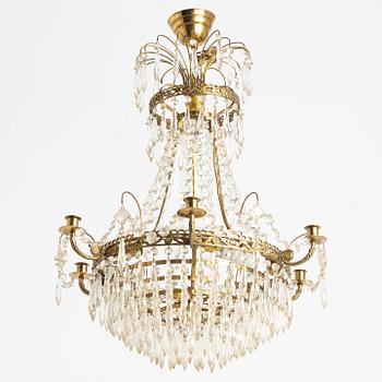 Chandelier, Gustavian style, first half of the 20th century.