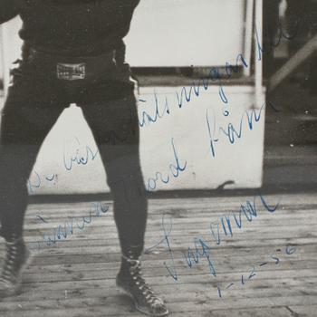 AUTOGRAFER, 2 st, Ingemar Johansson och Sonny Liston.