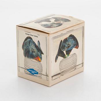 Oiva Toikka, årskub, glas, signerad Oiva Toikka, Nuutajärvi 1978, numrerad 67/2000.