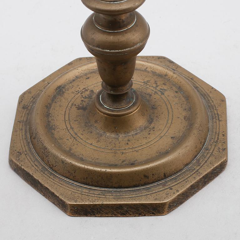 LJUSSTAKE, brons, 1700-tal.